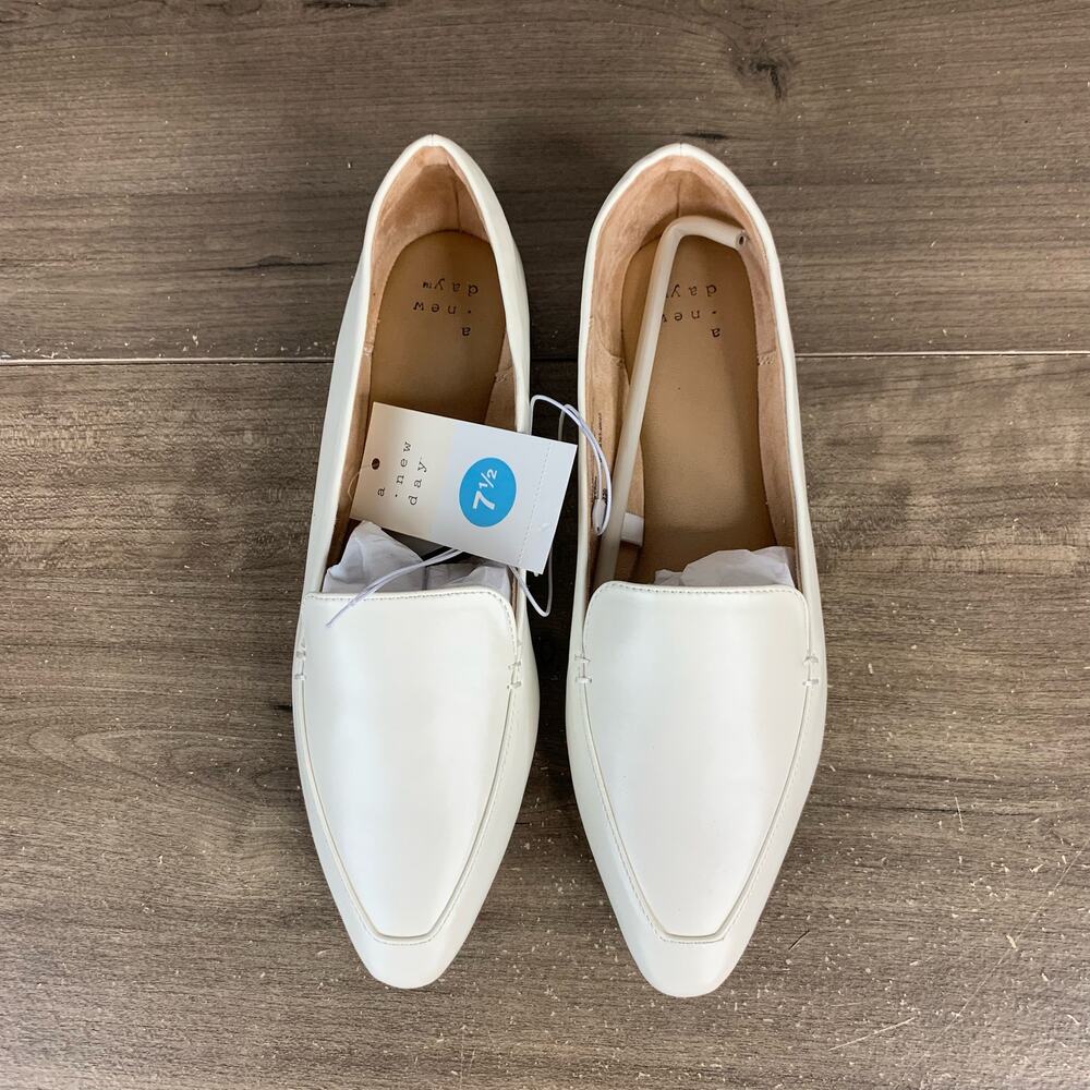 A New Day Women's Hayes Loafer Flats Cream Size 7.5 Memory Foam - Picture 5 of 12